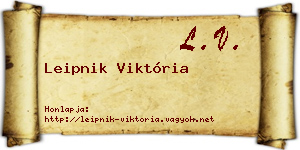 Leipnik Viktória névjegykártya